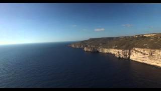 Malta Cliffs Waters and Nesting Seabirds [upl. by Alcot]