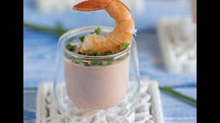 Recette de verrines crevettes [upl. by Eneryt]