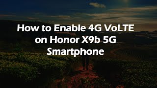 How to Enable 4G VoLTE on Honor X9b 5G Smartphone [upl. by Gabbi]