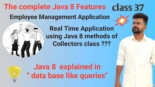 Java 8 features  class 37 Employee Management Application  All java 8 methods covered [upl. by Epilef820]