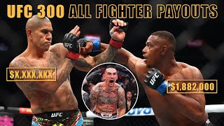 UFC 300 Payouts amp Salaries Revealed  Pereira vs Hill [upl. by Atul]