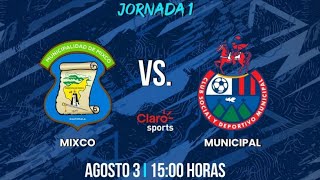 Mixco vs Municipal EN VIVO ONLINE JORNADA 1 LIGA NACIONAL GT APERTURA 2024 [upl. by Rehteh]