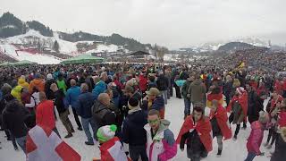 Hahnenkamm 2020  Through the crowds [upl. by Ciapas241]