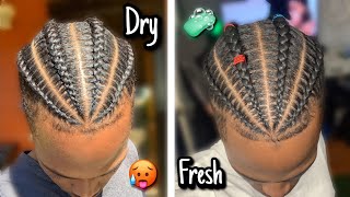 How To Moisturize Dry Cornrows To Keep Them Looking Fresh [upl. by Rehpotsirk]