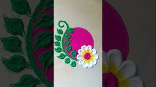 Easy flower Rangoli rangoli flower shots [upl. by Eeldarb]