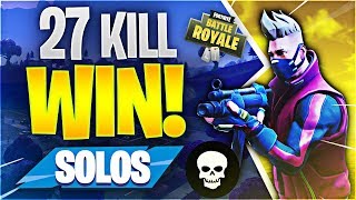 27 KILL SOLO WORLD RECORD ATTEMPT Fortnite Battle Royale [upl. by Ellinet]