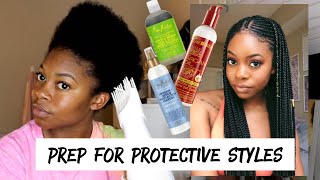 My Natural Hair Blow Dry Routine  Prepping For Protective Styles [upl. by Ahseer]