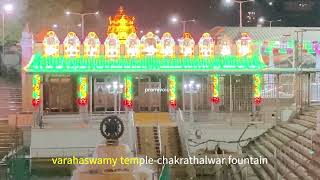 TIRUMALA EAST MADA STREET NIGHT VIEW WALK AROUND PUSHKARANIVARAHA SWAMY TEMPLE EP2 [upl. by Lillis171]