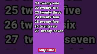 21 to 30 numbers  21 to 30 spelling  learn kids  learn english  twenty  one to thirty [upl. by Akimert]