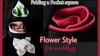 Pocket Square Folding for wedding  How to fold a pocket square [upl. by Erastatus1]