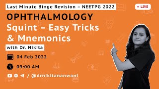 Ophthalmology  Squint made Easy  NEETPG 22 LMR  Dr Nikita Nanwani [upl. by Shirlee]