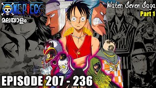 One Piece മലയാളം Episode 207  236 Explained in Malayalam  Water 7 Saga part 1  Season 4 [upl. by Nyla]