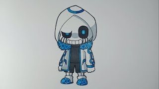 How To Draw Error 404 Sans Chibi very Easy [upl. by Madid656]