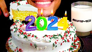 HAPPY NEW YEAR 2024 JERRY ASMR EATING CAKE WITH MILK MUKBANG SOFT EATING MOUTH SOUNDS TINGLES [upl. by Elleinad]