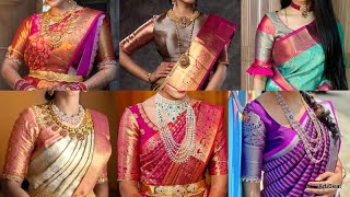 Designer Silk Saree Blouse Designs  25 Amazing Blouse Work Designs For Pattu Sarees [upl. by Wolcott]