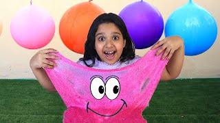 شفا تفجر بالونات السلايم  Shfa balloon slime challenge [upl. by Ettennan785]