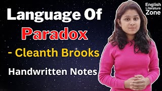 Language Of Paradox by Cleanth Brooks  Language Of Paradox by Cleanth Brooks Summary [upl. by Newcomer389]