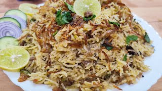 Keema Pulao  Mutton Keema Pulao Recipe  Hyderabadi Keema Pulao  DawatEKhana [upl. by Kifar]