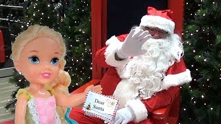 Anna and Elsa Toddlers Go Christmas Shopping  Toy Hunting List New Playing Fun Santa Toys In Action [upl. by Yelbmik522]