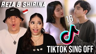 Latinos react to SING OFF TIKTOK SONGS PART 16  Reza Darmawangsa vs Shirina [upl. by Kiona]