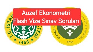 Auzef Ekonometri Vize sınav soruları [upl. by Crosse466]