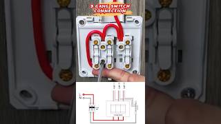 how to connect 3 gang switch 3 gang switch wiring [upl. by Sadye]