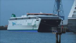 Dublin Swift HSC Ferry in Belfast Docks [upl. by Kulsrud988]