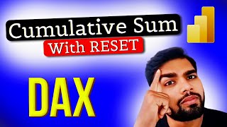 Calculate Cumulative Sum with Reset in Power BI DAX [upl. by Iila]