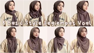 Tutorial Hijab Segiempat Voal Simple untuk Seharihari Kondangan Wisuda Lamaran Kerja dan Kuliah [upl. by Ymmit]