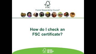 How to check an FSC certificate [upl. by Elleraj891]