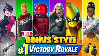 Winning With EVERY Season 4 BONUS Style in Fortnite [upl. by Dougy161]