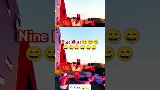 9 back Flipstrampoline flip funny fail backflip tamiltechiyandiram [upl. by Norrek302]