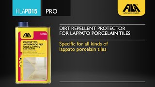 FILAPD15  how to protect lappato porcelin tiles from dirt  professional application [upl. by Dasha]