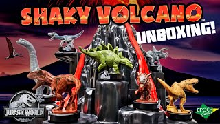 NEW MINIS Jurassic World quotShakey Volcanoquot by Epoch Games UNBOXING [upl. by Reywas799]