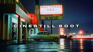 Cinestill 800T at night  Free Lightroom Film Presets Free DNG [upl. by Ahsitak462]