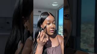 GRWM Huda beauty easy blur foundation 500 G Mocha  Huda Beauty Icy eyeshadow palette [upl. by Ayotel]