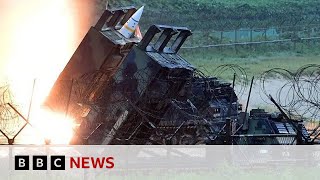 Russia says Ukraine fired USsupplied longrange missiles into country  BBC News [upl. by Ydde]