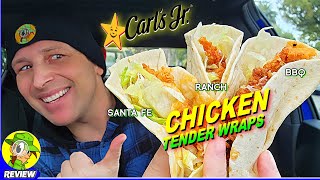 Carls Jr® CHICKEN TENDER WRAPS Review ⭐🍗🥙 ALL 3 FLAVORS 🤩 Peep THIS Out 🕵️‍♂️ [upl. by Armyn]