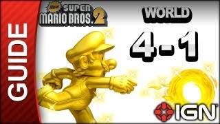 New Super Mario Bros 2  Star Coin Guide  World 41  Walkthrough [upl. by Stokes]