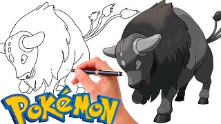 How To Draw PALDEAN TAUROS Combat Breed POKEMON  Paldean Pokemon [upl. by Negaem881]