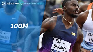 Fast finishing Trayvon Bromell beats worldclass 100m field in Eugene  Wanda Diamond League [upl. by Bonacci2]