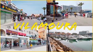 Vilamoura Marina town and beach Portugal walking tour Algarve shops [upl. by James]