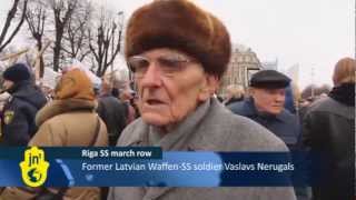 Latvians Honour WaffenSS Veterans March on Latvian Legion Day Honours Soldiers for Nazi Germany [upl. by Gauldin]