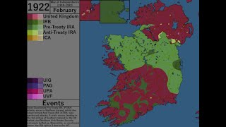 INACCURATE READ DESC The Conflicts in Ireland 19121939 Every Month [upl. by Notlew]