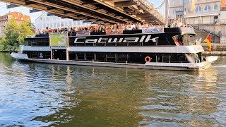 BAYERN 3 PARTYSCHIFF BAMBERG 17062022 Durchfahrt Kettenbrücke [upl. by Alimac]