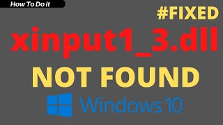 fix xinput13dll missing  Windows 10 [upl. by Emilia]