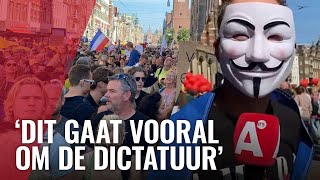 Tienduizenden bij protestmars tegen coronamaatregelen [upl. by Novah]