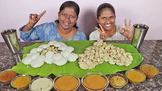 Idly VS Kulipaniyaaram With Kaara Kolambu Eating Challenge In Tamil Foodies Divya VS Anudhya [upl. by Xino311]