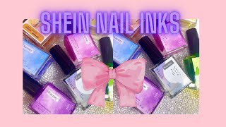 SHEIN NAIL INKS NAILS NAIL INK SWATCHES [upl. by Syd551]