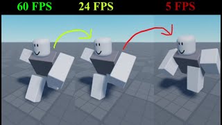 60fps vs 24 fps vs 5 fps comparison roblox animation [upl. by Cutcheon140]